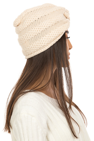 BALDININI L2B002MSCA9015 BEIGE Шапка женская BALDININI цвет Бежевый