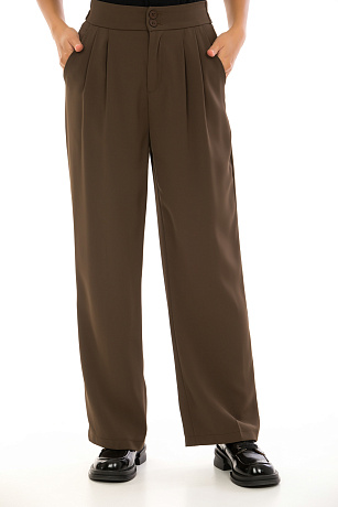 CHEER&DUCK/2C19 8806 ТЕМН.КОРИЧН. Брюки женские классические CHEERDUCK цвет Коричневый
