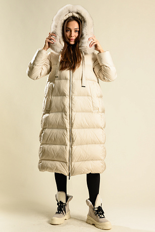 BELLABOA 119 BEIGE Пуховик женский BELLABOA цвет Бежевый
