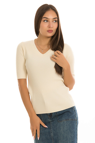 CHEERDUCK/11011 1231 БЕЖЕВЫЙ Кофта женская CHEERDUCK цвет Молочный