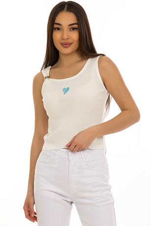 CHEERDUCK/zhinvpopvlor 3611 БЕЛЫЙ Топ женский CHEERDUCK цвет Белый
