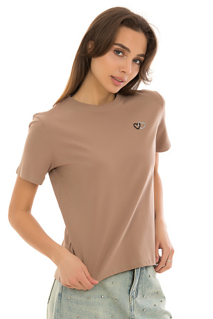 CHEERDUCK/2C19 P627 КОРИЧНЕВЫЙ Футболка женская CHEERDUCK цвет Коричневый