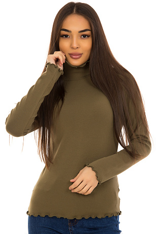 YY.SHOP 1563 ХАКИ Водолазка женская CHEERDUCK цвет Хаки