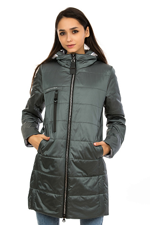 GRACE 5105 СЕР/ЗЕЛЕН. Плащ женский GRACE цвет Серый