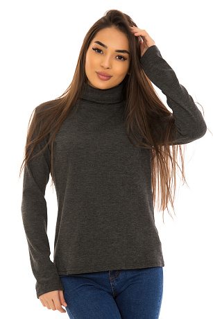 YY.SHOP 1059 ТЕМНО-СЕР. Водолазка женская CHEERDUCK цвет Серый