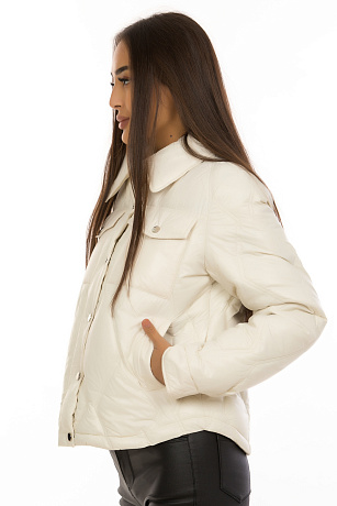 CHEERDUCK/2025 8720 БЕЖЕВЫЙ Куртка женская CHEERDUCK цвет Молочный