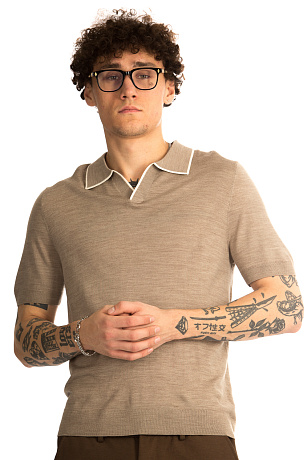 CHEERDUCK/4070 jFW 16 КОРИЧНЕВЫЙ Поло мужское CHEERDUCK цвет Коричневый