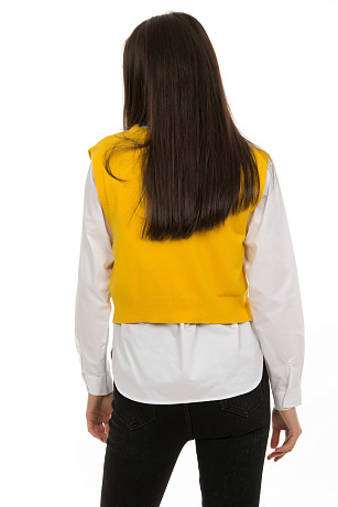 CHEER&DUCK/zhinvpopvlor 129 ЖЕЛТ. Жилет женский CHEERDUCK цвет Желтый