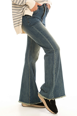 CHEERDUCK/2C19 8590 ТЕМ.СИНИЙ Джинсы женские CHEERDUCK цвет Синий